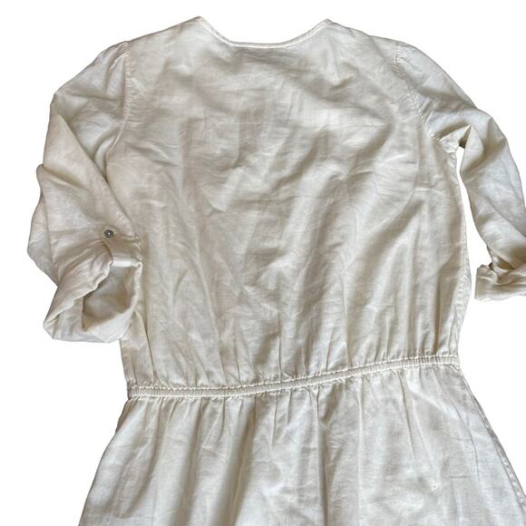 Massimo Dutti Girls Ivory Dress Lined Long Sleeve Size 13-14 Years - Picture 4 of 10